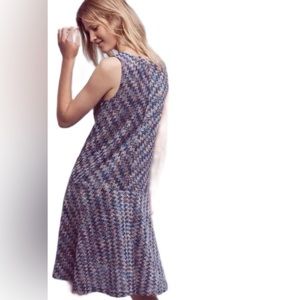 Anthropologie Maeve Boho Westwater Knit Sleeveless Drop Waist Mod Dress Size S